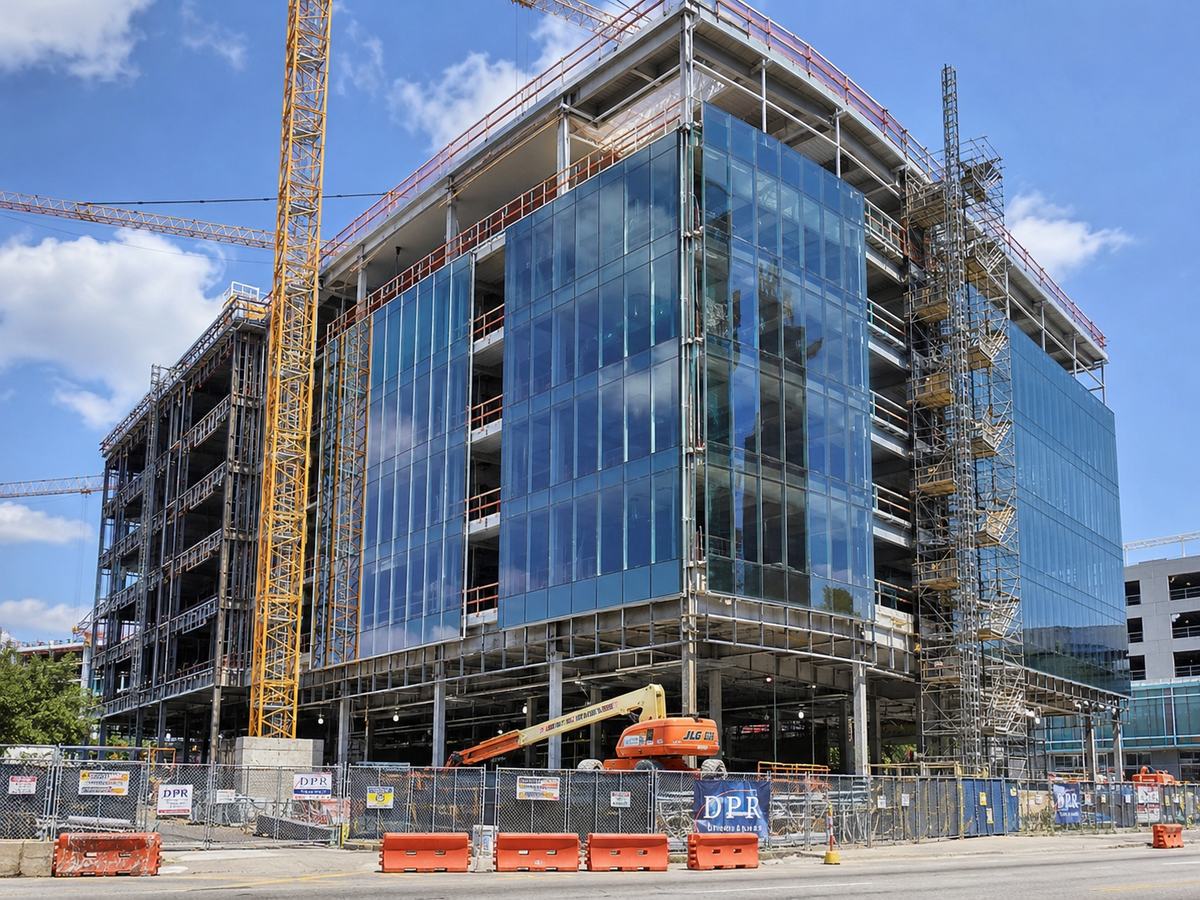 Commercial office development under construction