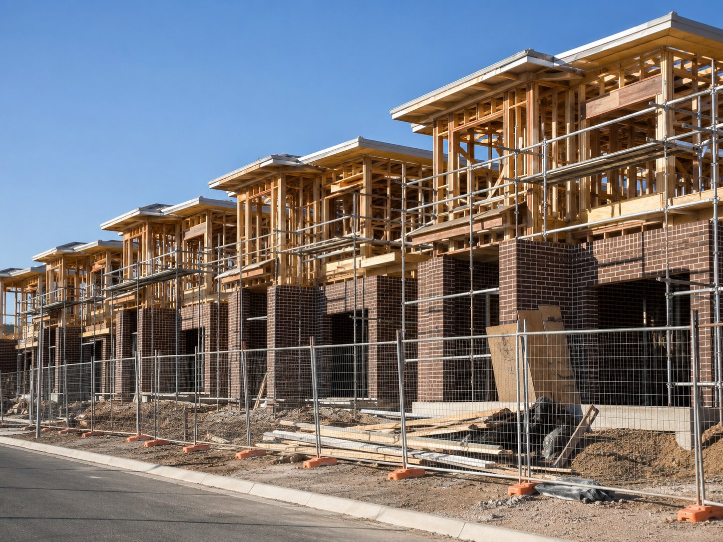 Townhouses under construction
